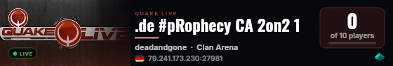 .de #pRophecy CA 2on2 1 live status badge