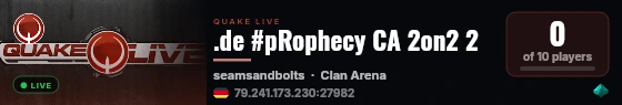 .de #pRophecy CA 2on2 2 live status badge
