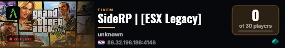 SideRP | [ESX Legacy] live status badge