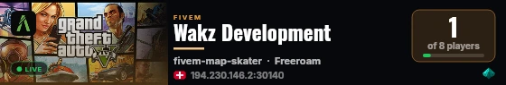 Wakz Development live status badge
