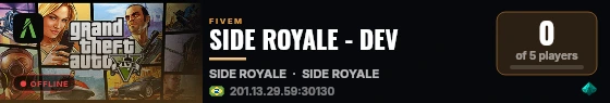 SIDE ROYALE - DEV live status badge