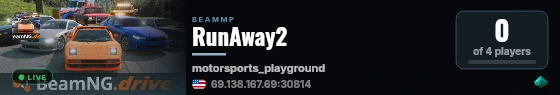 RunAway2 live status badge
