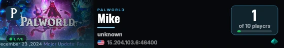 Mike live status badge
