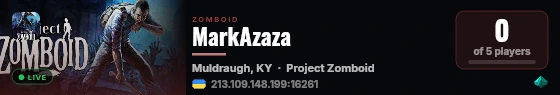 MarkAzaza live status badge