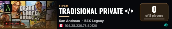 TRADISIONAL PRIVATE </> live status badge