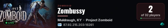 Zombussy live status badge