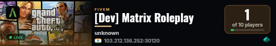 [Dev] Matrix Roleplay live status badge