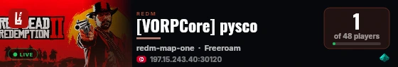 [VORPCore] pysco live status badge
