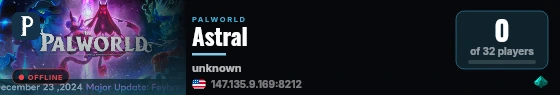 Astral live status badge