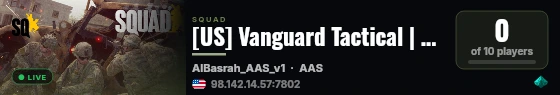 [US] Vanguard Tactical | 10P Test | New Players Welcome live status badge