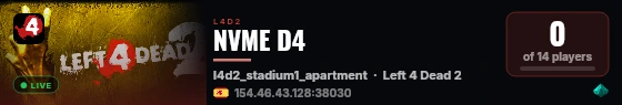 NVME D4 live status badge