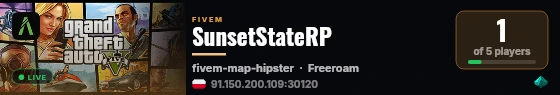 SunsetStateRP live status badge