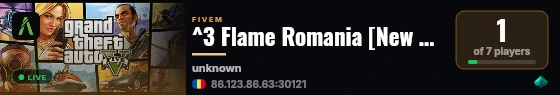 ^3 Flame Romania [New Era]  ^1 live status badge