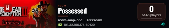 Possessed live status badge