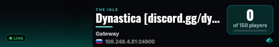 Dynastica [discord.gg/dynastica] live status badge