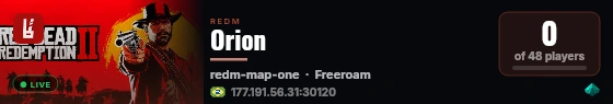 Orion live status badge