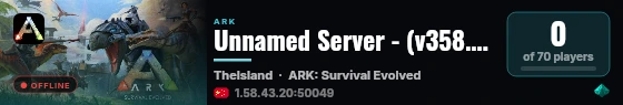 Unnamed Server - (v358.24) live status badge