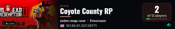 Coyote County RP live status badge