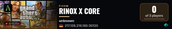 RINOX X CORE live status badge