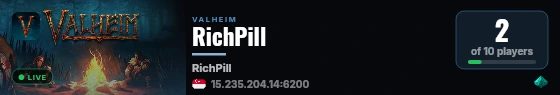 RichPill live status badge