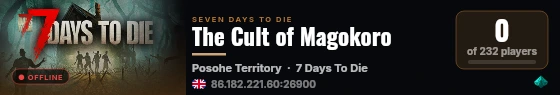 The Cult of Magokoro live status badge