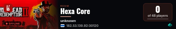 Hexa Core live status badge