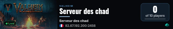 Serveur des chad live status badge