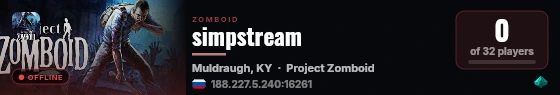 simpstream live status badge