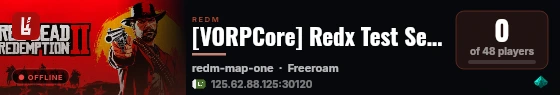 [VORPCore] Redx Test Server live status badge