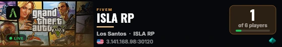 ISLA RP live status badge