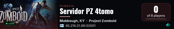 Servidor PZ 4tomo live status badge