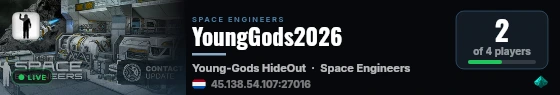 YoungGods2026 live status badge