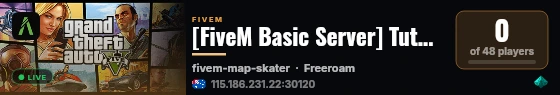 [FiveM Basic Server] Tutorial Test 1 live status badge