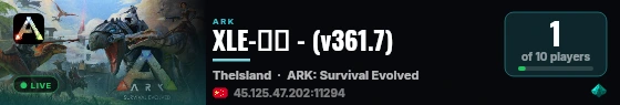 XLE-孤岛 - (v361.7) live status badge