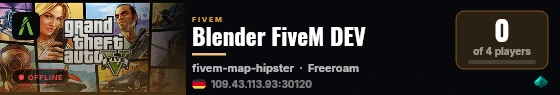 Blender FiveM DEV live status badge