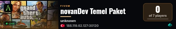 novanDev Temel Paket live status badge