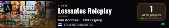Lossantos Roleplay live status badge