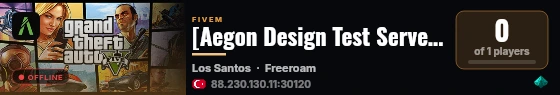 [Aegon Design Test Server] live status badge