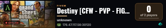 Destiny [CFW - PVP - FIGHT] - بنظام التهديد الاحترافي وسكربتات حصرية وممتعة للجميع live status badge