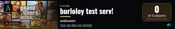 burloloy test serv! live status badge