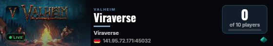 Viraverse live status badge