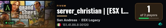server_christian | [ESX Legacy] live status badge