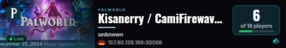 Kisanerry / CamiFirewave / LikeDennis - Community Server live status badge
