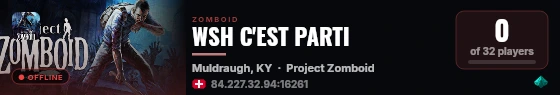 WSH C'EST PARTI live status badge