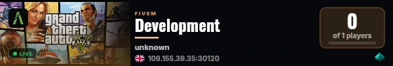 Development live status badge
