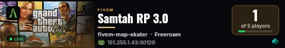 Samtah RP 3.0 live status badge