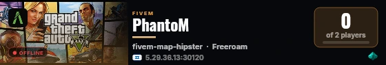 PhantoM live status badge
