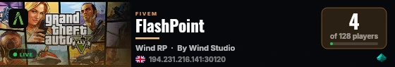 FlashPoint live status badge