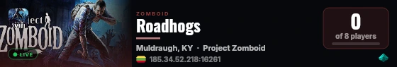 Roadhogs live status badge