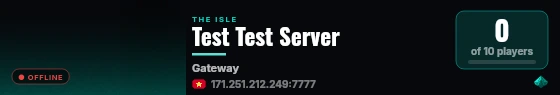 Test Test Server live status badge